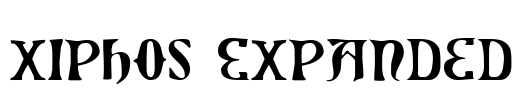 Xiphos Expanded Font Image