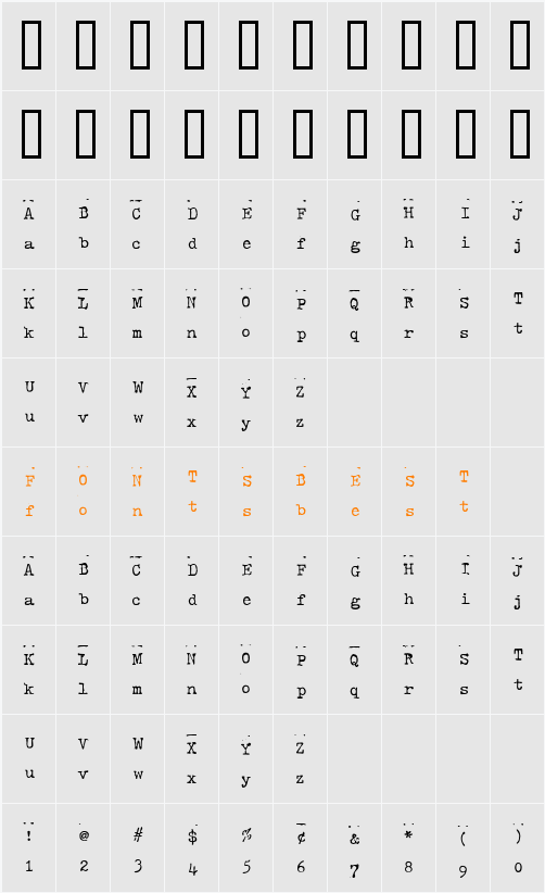 HammerKeys Character Map