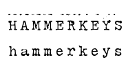 HammerKeys Font Image