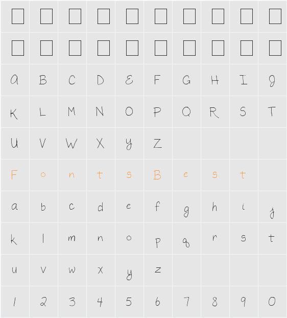 MTF Megan Character Map