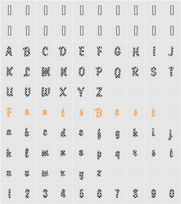 Brody10 Becker Character Map
