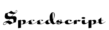 Speedscript Font Image