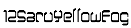 12SaruYellowFog Font Image