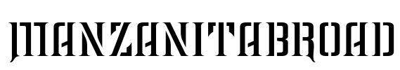 ManzanitaBroad Font Image