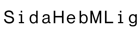 SidaHebMLig Font Image