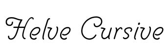 Helve Cursive Font Image