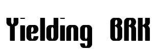 Yielding BRK Font Image