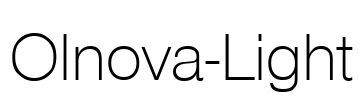 Olnova-Light Font Image