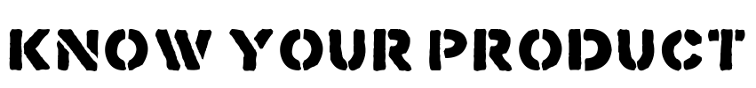 Know Your Product Font Image