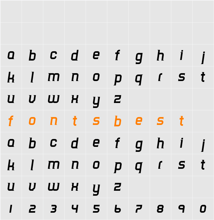 TripSerifCE Character Map