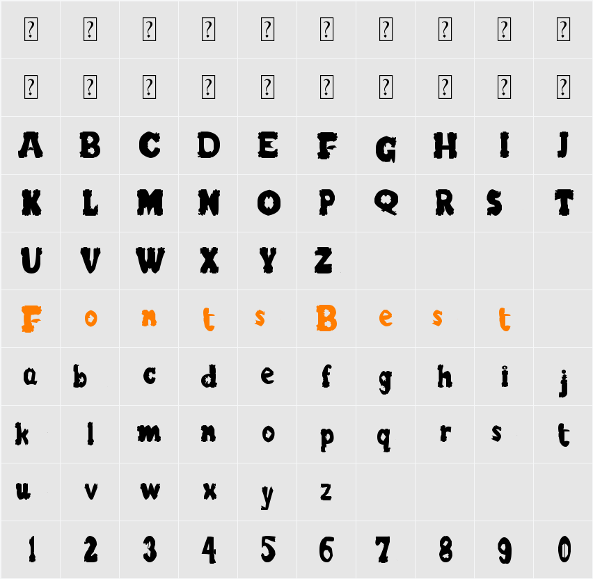 blurrr letters Character Map