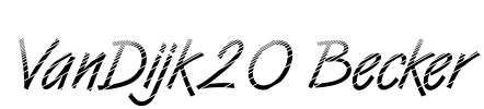 VanDijk20 Becker Font Image