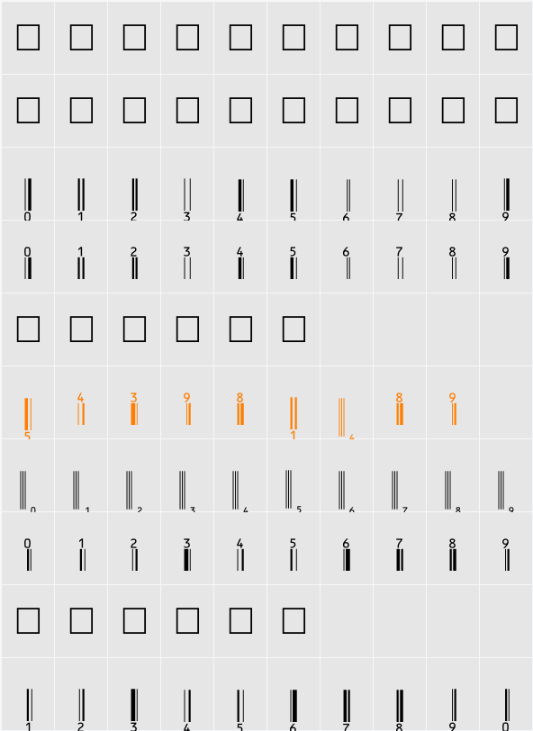 UpcEBwrP36Tt Character Map
