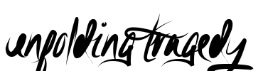 Unfolding Tragedy Font Image