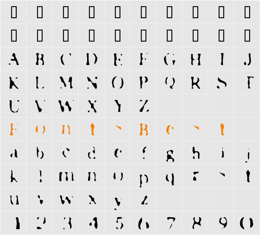 Transfer51 Character Map
