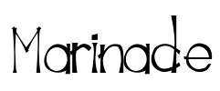 Marinade Font Image