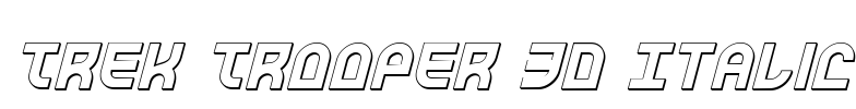 Trek Trooper 3D Italic Font Image