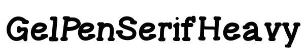 GelPenSerifHeavy Font Image