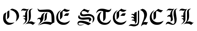 Olde Stencil Font Image