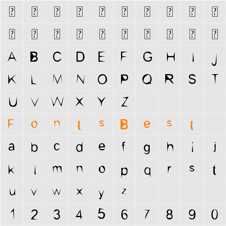 kishore-sharp Character Map