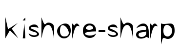 kishore-sharp Font Image