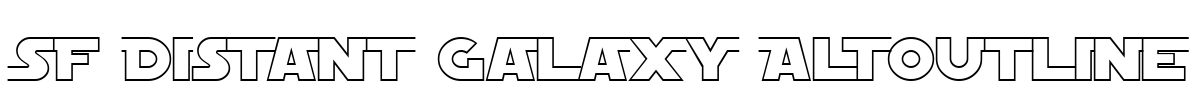 SF Distant Galaxy AltOutline Font Image