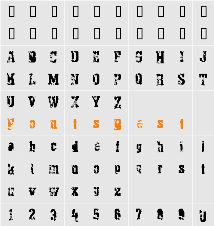 PythonianDeluxe Character Map