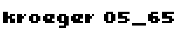 kroeger 05_65 Font Image
