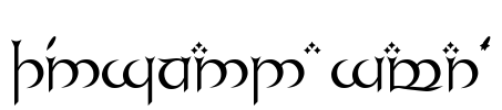 Tengwanda Namarie Font Image