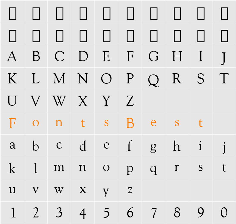 783-CAI978 Character Map