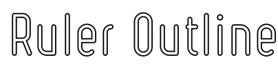 Ruler Outline Font Image