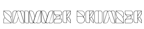 SWIMMER BROWSER Font Image