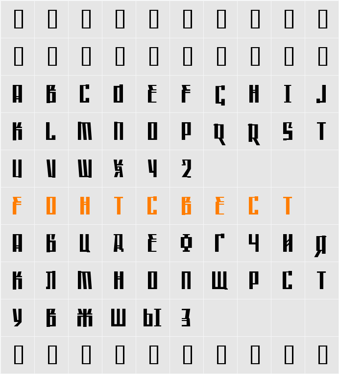 Saffron Character Map