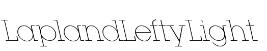 LaplandLeftyLight Font Image