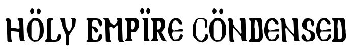 Holy Empire Condensed Font Image