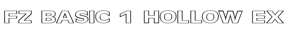 FZ BASIC 1 HOLLOW EX Font Image
