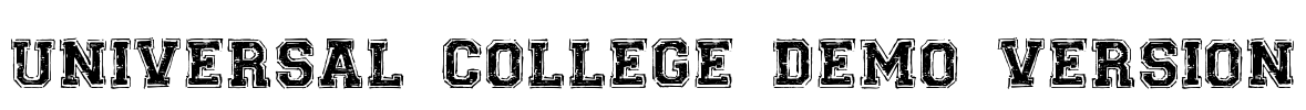 Universal-college_DEMO-version Font Image