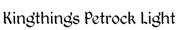 Kingthings Petrock Light Font Image