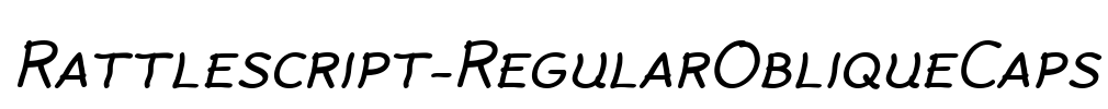 Rattlescript-RegularObliqueCaps Font Image