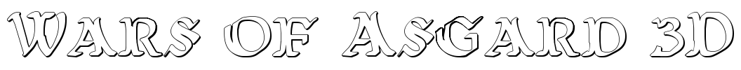 Wars of Asgard 3D Font Image