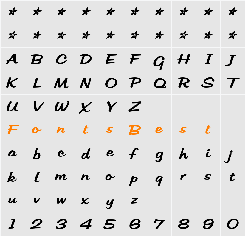 HFF Low Sun Character Map