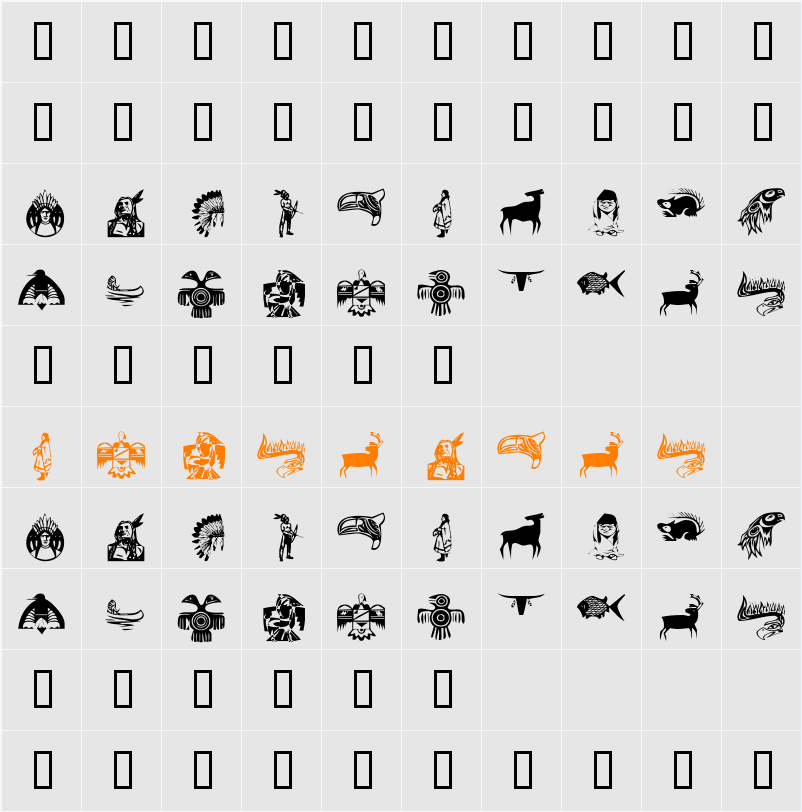 KR NA Dings Character Map