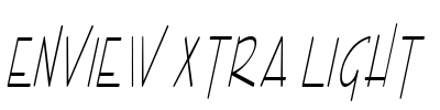 Enview Xtra Light Font Image