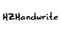 HZHandwrite Font Image