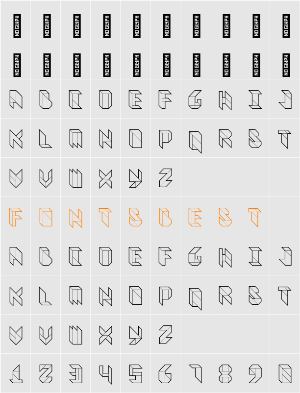 Vitreous Medium Character Map