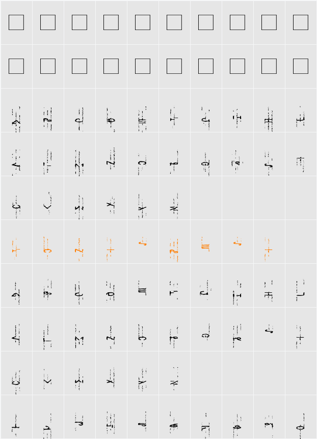 !Futurelic Character Map
