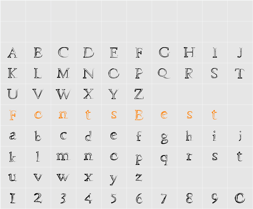 dhe mysterious Character Map