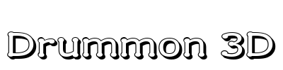 Drummon 3D Font Image