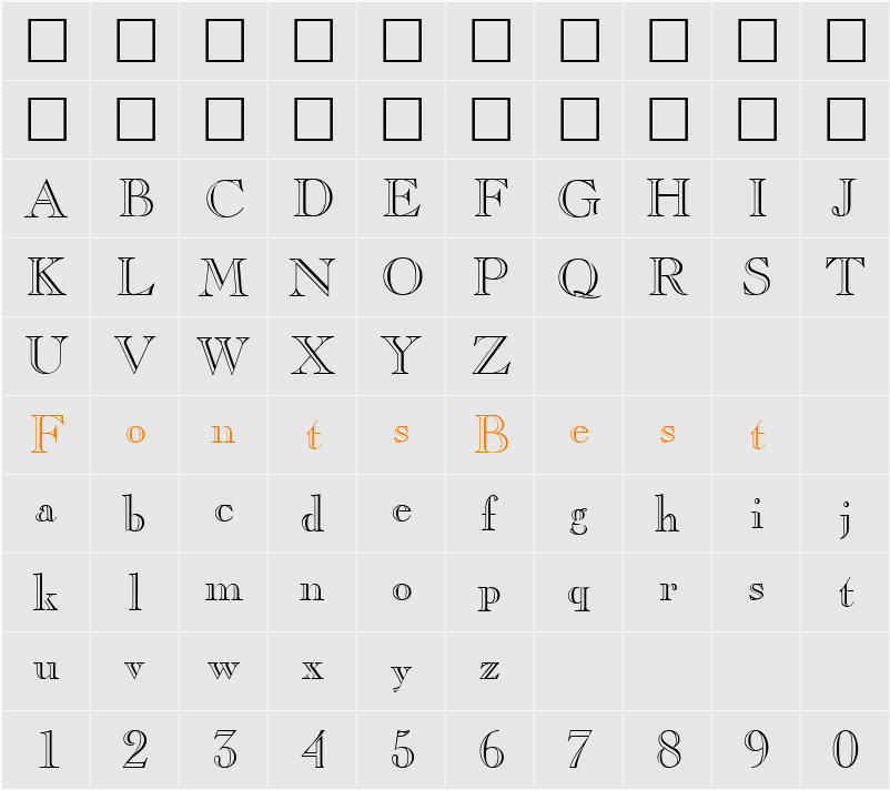 PT Cornerstone Character Map