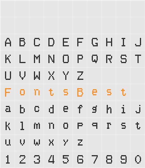 DotMatrix One Character Map